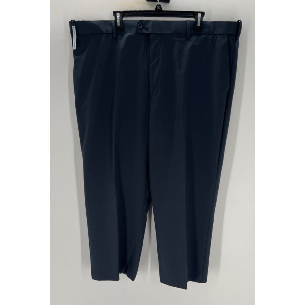 Croft & Barrow Mens Performance Khaki Classic 44X26 Blue Stretch Waistband Read